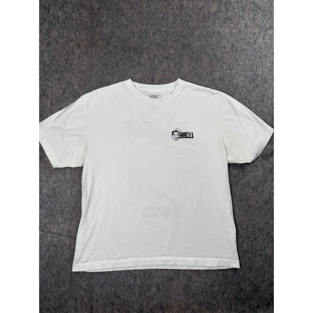 Vans Waffle House Free Waffles on a Stick Graphic T-Shirt Mens Medium White